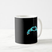 Zombie Hands Heart Halloween Spooky Kaffeetasse (VorderseiteRechts)