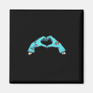 Zombie Hands Heart Halloween Spooky Magnet