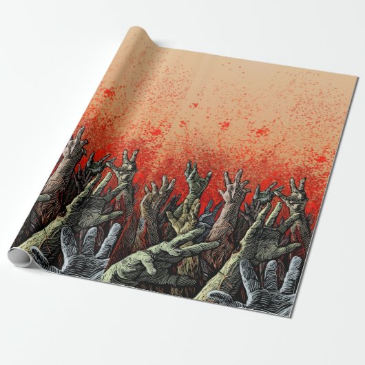 Zombie-Handwrapping-Papier Geschenkpapier (Ungerollt)