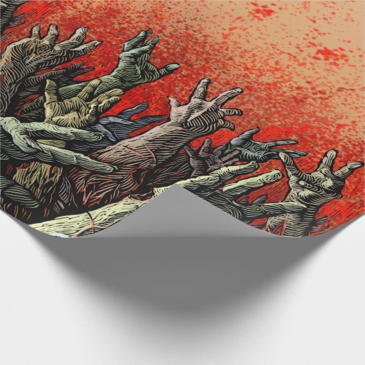 Zombie-Handwrapping-Papier Geschenkpapier (Ecke)