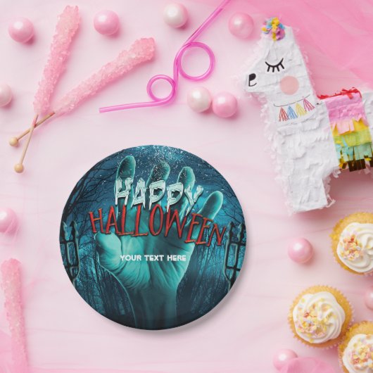 Zombie Happy Halloween Party Pappteller (Party)
