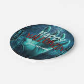 Zombie Happy Halloween Party Pappteller (Schrägansicht)