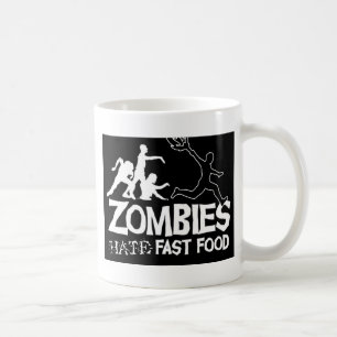 Zombie-Hass-Schnell-Nahrung-Schwarz Kaffeetasse