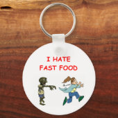 ZOMBIE hassen Fast Food Schlüsselanhänger (Vorderseite)