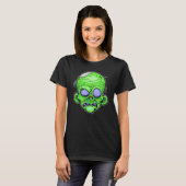 Zombie Head Illustration Art T-Shirt (Vorne ganz)