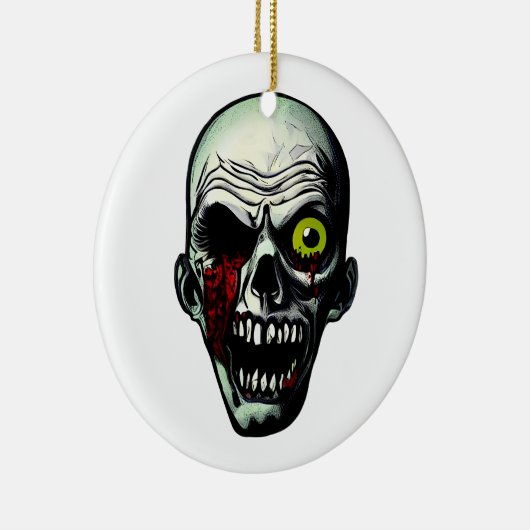 Zombie Head Keramik Ornament (Rechts)