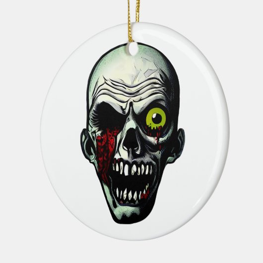 Zombie Head Keramik Ornament (Links)