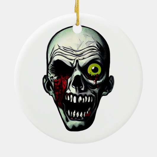 Zombie Head Keramik Ornament (Hinten)