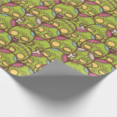 Zombie Head Nahtloses Muster Geschenkpapier (Ecke)