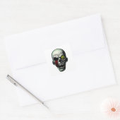 Zombie Head Quadratischer Aufkleber (Umschlag)