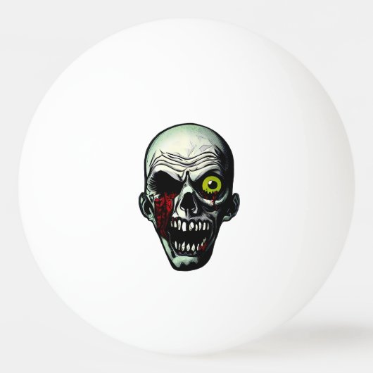 Zombie Head Tischtennisball (Vorderseite)