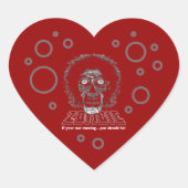 Zombie Heart Herz-Aufkleber (Vorderseite)