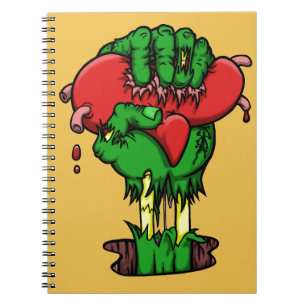 Zombie-Herz-Notizbuch - 80 Seiten Notizblock