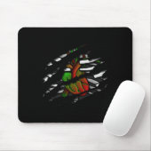 Zombie-Herz-und-Knochen-Grafik Mousepad (Mit Mouse)