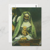 Zombie Hexenkarte Postkarte (Vorne/Hinten)
