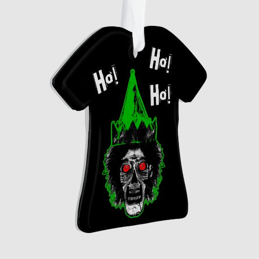 Zombie - Ho! Ho! Ho, auf schwarz! Ornament (Vorderseite)