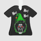 Zombie - Ho! Ho! Ho! KurvHat auf schwarz Ornament (Vorderseite)