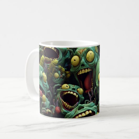 Zombie Horde, Halloween, Spooky, Geschenk Kaffeetasse (Vorderseite Links)