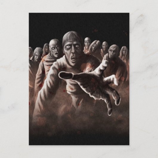 Zombie Horde Postkarte (Vorderseite)