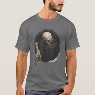 Zombie-Horror-Gruselmotiv Frohes Halloween-Junge T-Shirt