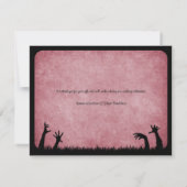 Zombie Horror Halloween Hochzeit Dankeskarte (Rückseite)