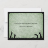 Zombie Horror Halloween Hochzeit Dankeskarte (Rückseite)