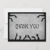 Zombie Horror Halloween Hochzeit Dankeskarte (Vorderseite)