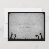 Zombie Horror Halloween Hochzeit Dankeskarte (Rückseite)