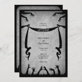Zombie Horror Halloween Hochzeit Einladung (Vorne/Hinten)