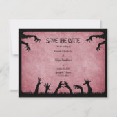 Zombie Horror Halloween Hochzeit Save The Date (Vorderseite)