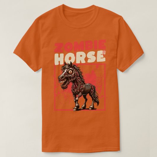 Zombie Horse lustig T-Shirt (Design vorne)