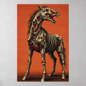 Zombie Horse on Bold Orange Scene Poster (Vorne)