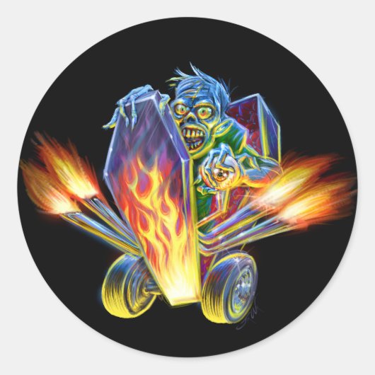 Zombie Hotrod Sticker (Vorderseite)