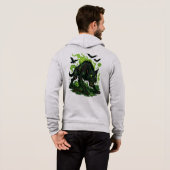 Zombie Hound of the Baskervilles - Cartoon Horror Hoodie (Schwarz voll)