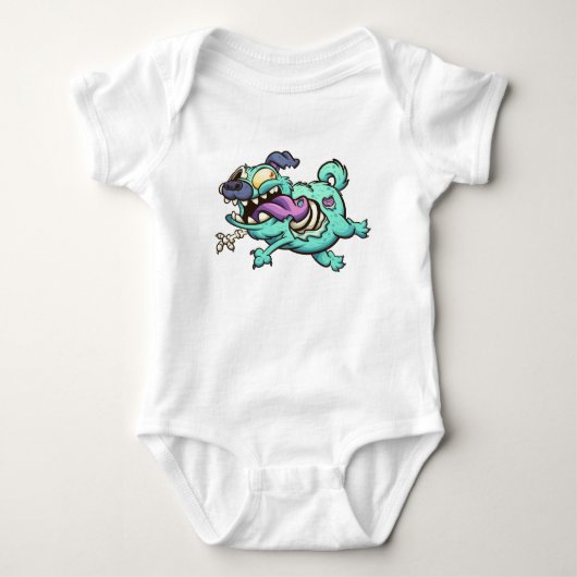 Zombie Hund Baby Strampler (Vorderseite)