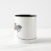 Zombie-Hund, der Zwei-Ton Tasse holt (Mittel)