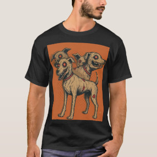 Zombie-Hund-Hydra mehrköpfiger untoter Welpe Horro T-Shirt