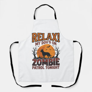 Zombie-Hund-Patrouille Vintage-Halloween-Shirt-Des Schürze