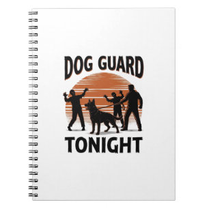 Zombie-Hunde-Patrouille Vintage-Halloween-Shirt_1 Notizblock