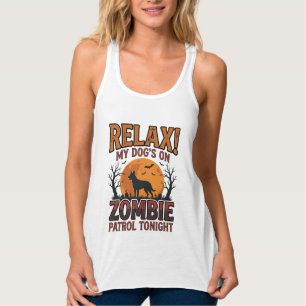 Zombie-Hunde-Patrouille Vintage-Halloween-Shirt-De Tank Top