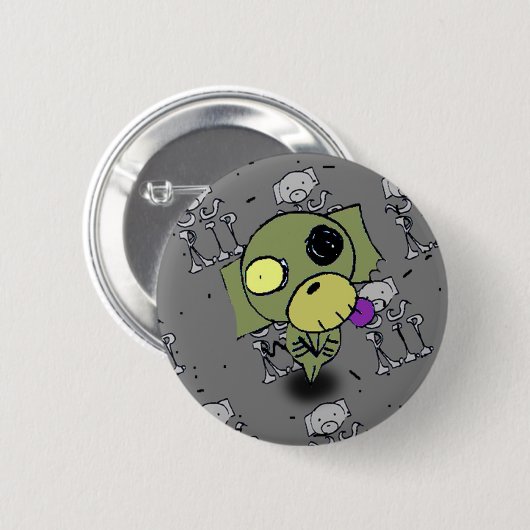 Zombie-Hundeknopf Button (Vorne & Hinten)