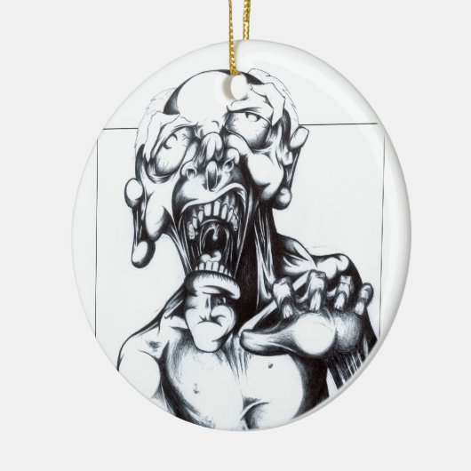 Zombie-Hunger Keramik Ornament (Links)