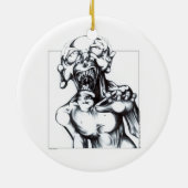 Zombie-Hunger Keramik Ornament (Hinten)