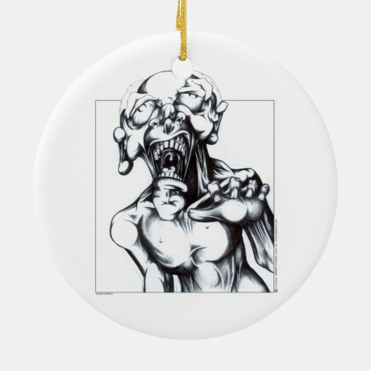 Zombie-Hunger Keramik Ornament (Hinten)