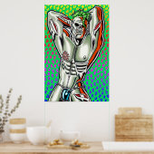 Zombie Hunk Poster (Küche)