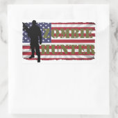 ZOMBIE HUNTER AMERICAN FLAG RECHTECKIGER AUFKLEBER (Tasche)