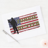 ZOMBIE HUNTER AMERICAN FLAG RECHTECKIGER AUFKLEBER (Umschlag)