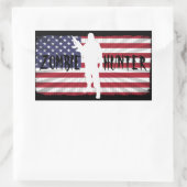 ZOMBIE HUNTER AMERICAN FLAG RECHTECKIGER AUFKLEBER (Tasche)
