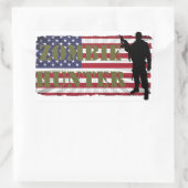 ZOMBIE HUNTER AMERICAN FLAG RECHTECKIGER AUFKLEBER (Tasche)
