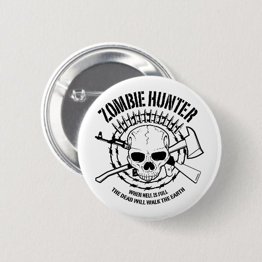 Zombie Hunter Button (Vorne & Hinten)